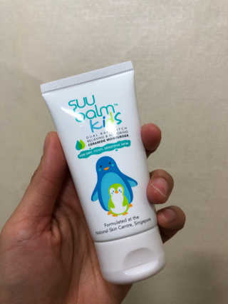 수밤키즈보습크림 45ml 1개 + 헤드투토바디워시 샘플 — 3점을 준 리뷰어가 2019년 11월 올린 사용 사진