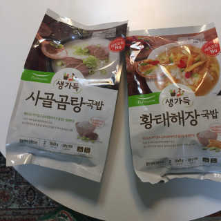 [풀무원] 사골곰탕국밥 황태해장국밥 — 5점을 준 리뷰어가 2018년 6월 올린 사용 사진