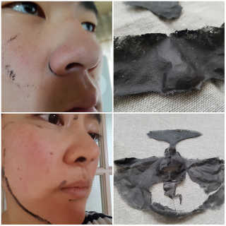 퓨어힐스 포어 클리어 블랙 챠콜 필오프 팩 — 4점을 준 리뷰어가 2019년 3월 올린 사용 사진