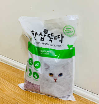 [펫토리아] BEST 고양이두부모래 6L 한삽뚝딱 — 4점을 준 리뷰어가 2019년 2월 올린 사용 사진