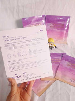 더메이블 라벤더 스킨 릴리프 하이드로겔 마스크 — 4점을 준 리뷰어가 2018년 12월 올린 사용 사진