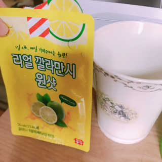 장수농가 리얼깔라만시 원샷 50ml 10팩+보틀 — 5점을 준 리뷰어가 2019년 4월 올린 사용 사진