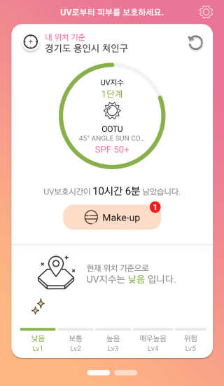 오오티유 45도 앵글 선코트 (with OOTU 앱) — 4.5점을 준 리뷰어가 2017년 11월 올린 사용 사진