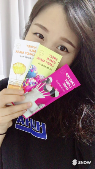 캔디오레이디 미스틱포션 캔디마스크 — 3.5점을 준 리뷰어가 2016년 8월 올린 사용 사진