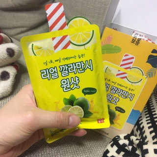장수농가 리얼깔라만시 원샷 50ml 10팩+보틀 — 5점을 준 리뷰어가 2019년 5월 올린 사용 사진