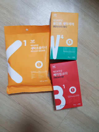 레인보우샵 올인원세탁세제,베이킹소다 스틱포6개입+세탁조클리너 — 4.5점을 준 리뷰어가 2018년 3월 올린 사용 사진