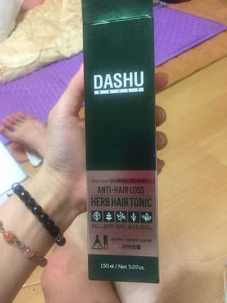 다슈코리아 다슈 안티 헤어로스 허브 헤어토닉 — 5점을 준 리뷰어가 2017년 8월 올린 사용 사진