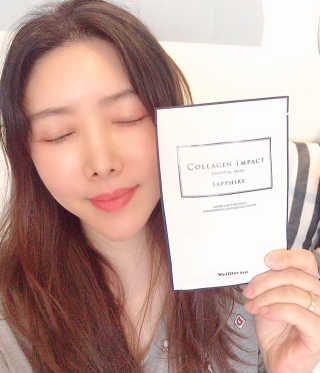 웰더마 사파이어 콜라겐 임팩트 에센셜 마스크 — 5점을 준 리뷰어가 2019년 7월 올린 사용 사진