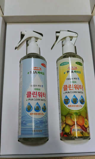 이피아 유해화학물질 없는 알칼리전해수 세정제 클린워터 — 4점을 준 리뷰어가 2018년 1월 올린 사용 사진