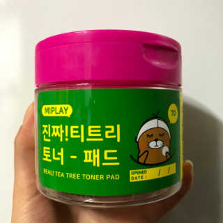 미플레이 진짜 티트리 토너 패드 — 3.5점을 준 리뷰어가 2018년 11월 올린 사용 사진