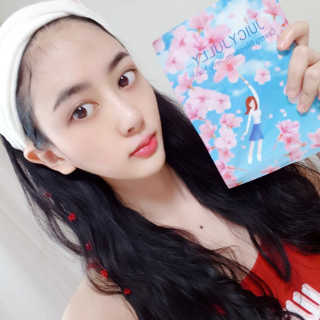 쥬시줄리 체리블라썸 젤리겔 마스크 — 5점을 준 리뷰어가 2020년 3월 올린 사용 사진