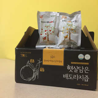 착즙하는 남자 햇살담은 명품 사과즙10포 배도라지즙 10포 — 5점을 준 리뷰어가 2018년 9월 올린 사용 사진