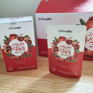 프롬바이오 오직 석류만 [그대로100 석류즙] 하루 1포로 건강하게 — 5점을 준 리뷰어가 2020년 3월 올린 사용 사진