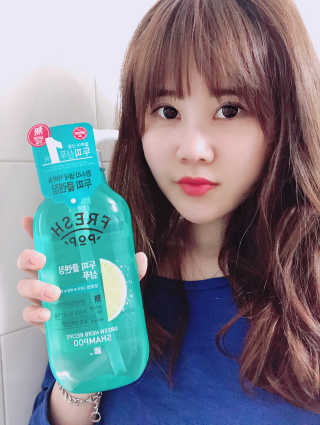 프레시팝 그린허브 레시피 샴푸 — 4점을 준 리뷰어가 2018년 5월 올린 사용 사진