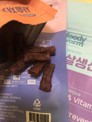 푸디웜 주식회사 [푸디웜] 강아지 저알러지 수제간식 3종세트 — 4.67점을 준 리뷰어가 2018년 11월 올린 사용 사진