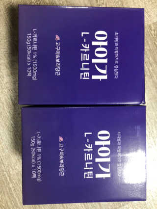 오엔엘 아이가 L-카르니틴 2박스 — 5점을 준 리뷰어가 2019년 3월 올린 사용 사진