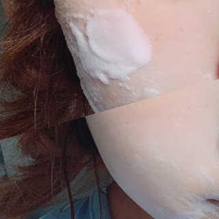 세안 필요 없는 지나인스킨 밀크 버블 에센스 팩 — 5점을 준 리뷰어가 2019년 10월 올린 사용 사진
