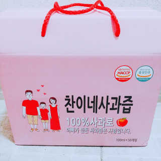 찬이네과수원 찬이네_사과즙 1BOX 50개입 — 5점을 준 리뷰어가 2018년 3월 올린 사용 사진