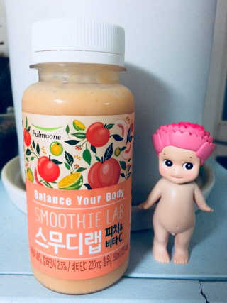 풀무원 스무디랩 피치&비타 — 4.67점을 준 리뷰어가 2017년 11월 올린 사용 사진