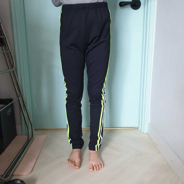 네온컬러 두줄 레깅스 리뷰 사진