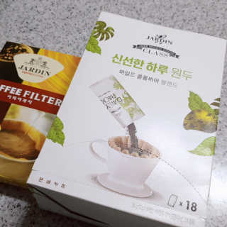 (주)쟈뎅 [쟈뎅] 클래스 신선한 하루 원두+여과지 SET — 5점을 준 리뷰어가 2019년 3월 올린 사용 사진
