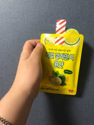 장수농가 리얼깔라만시 원샷 50ml 10팩+보틀 — 3.5점을 준 리뷰어가 2019년 5월 올린 사용 사진