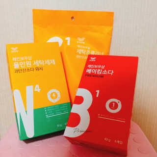 레인보우샵 올인원세탁세제,베이킹소다 스틱포6개입+세탁조클리너 — 4.17점을 준 리뷰어가 2018년 4월 올린 사용 사진
