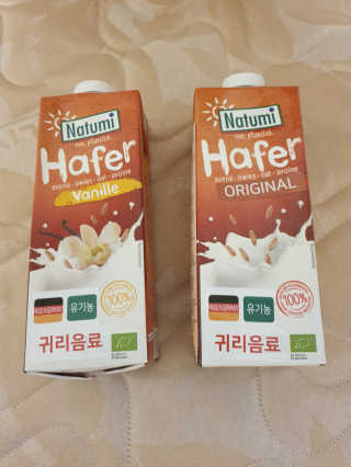 나투미 귀리음료 오리지날 1L + 바닐라 1L — 5점을 준 리뷰어가 2019년 2월 올린 사용 사진