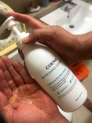 코에나샴푸 500ml — 4점을 준 리뷰어가 2019년 8월 올린 사용 사진