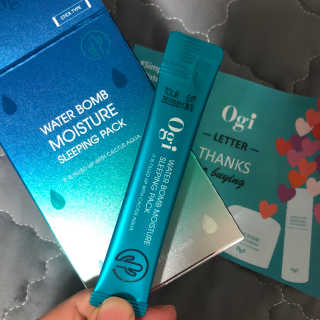 오지아이 워터 밤 모이스처 슬리핑 팩 4ml X 20pcs — 5점을 준 리뷰어가 2020년 2월 올린 사용 사진