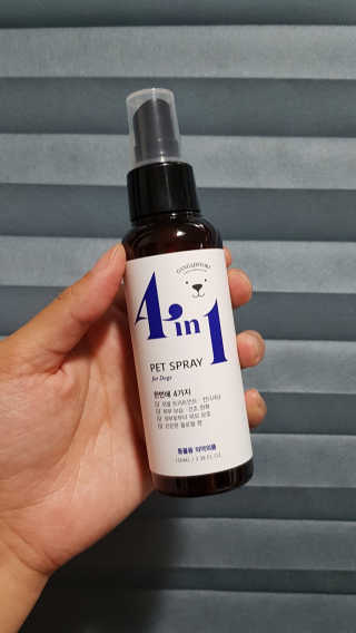 강아지스토리 포인원 모이스처 미스트 100ml — 5점을 준 리뷰어가 2018년 11월 올린 사용 사진