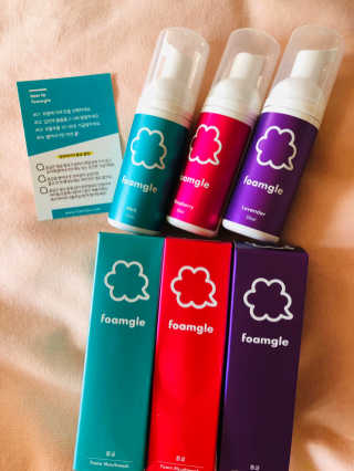 폼글 I foamgle [폼글] 거품가글 50ml 3종 - 민트, 라벤더, 라즈베리 — 5점을 준 리뷰어가 2019년 10월 올린 사용 사진