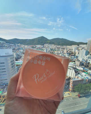 [블랙루즈] 피치 커버 벨벳 쿠션 2종 중 택1 — 3.5점을 준 리뷰어가 2020년 3월 올린 사용 사진