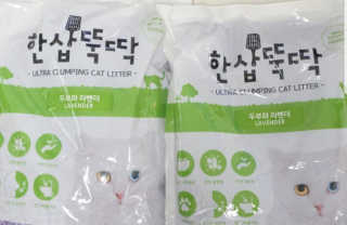 [펫토리아] BEST 고양이두부모래 6L 한삽뚝딱 — 4.33점을 준 리뷰어가 2019년 2월 올린 사용 사진