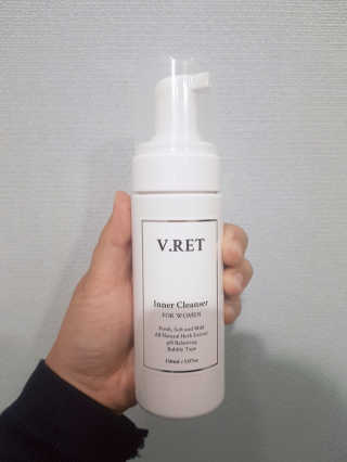V.RET 브이렛 여성청결제 — 5점을 준 리뷰어가 2018년 10월 올린 사용 사진