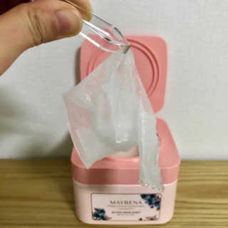 메이베나 1일 1팩 뽑아쓰는 마스크팩 — 3.5점을 준 리뷰어가 2019년 2월 올린 사용 사진