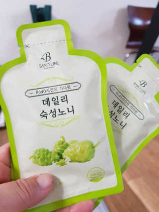 [바로푸드] 데일리 숙성노니원액 30ml x 28팩_1박스 — 4점을 준 리뷰어가 2019년 6월 올린 사용 사진