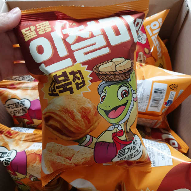 꼬북칩 달콩인절미맛 12봉지 리뷰 사진