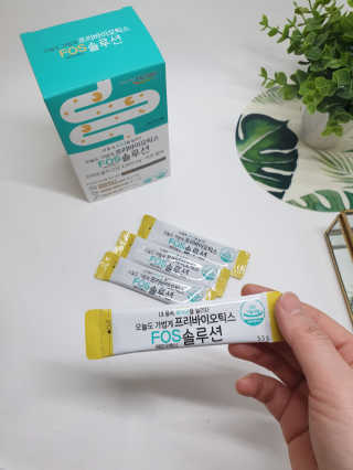 힐링팩토리 오늘도 가볍게 프리바이오틱스 FOS 솔루션 — 5점을 준 리뷰어가 2020년 2월 올린 사용 사진