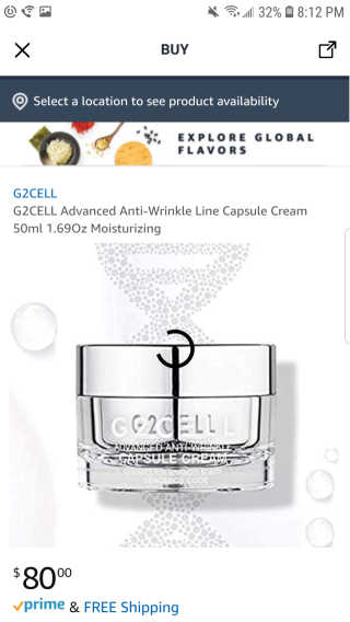 G2CELL 어드밴스드 안티 링클 캡슐 크림 — 5점을 준 리뷰어가 2019년 4월 올린 사용 사진