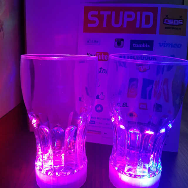 LED맥주잔 2개 세트 리뷰 사진