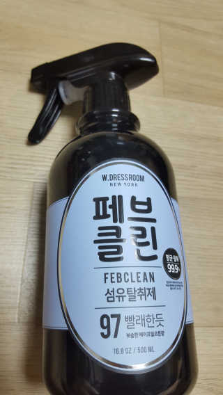 더블유드레스룸 페브클린 500ml — 5점을 준 리뷰어가 2018년 8월 올린 사용 사진