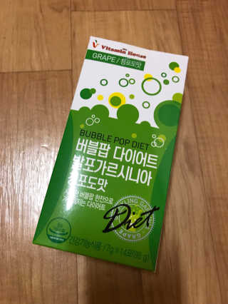 비타민하우스 버블팝 다이어트 발포가르시니아 청포도/복숭아 — 5점을 준 리뷰어가 2017년 5월 올린 사용 사진