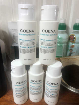 코에나샴푸 자연유래 식물성 코에나 샴푸 50ml — 4점을 준 리뷰어가 2020년 3월 올린 사용 사진