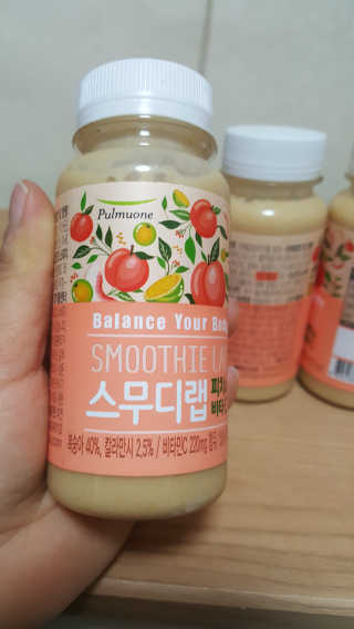 풀무원 스무디랩 피치&비타 — 5점을 준 리뷰어가 2017년 11월 올린 사용 사진