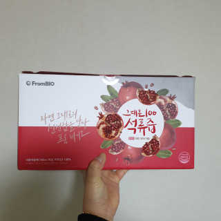 프롬바이오 오직 석류만 [그대로100 석류즙] 하루 1포로 건강하게 — 4점을 준 리뷰어가 2019년 12월 올린 사용 사진