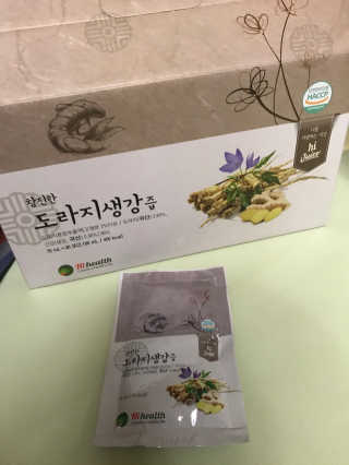 [하이헬스] 환절기에 좋은 참진한 도라지생강즙 30포 — 4점을 준 리뷰어가 2019년 11월 올린 사용 사진