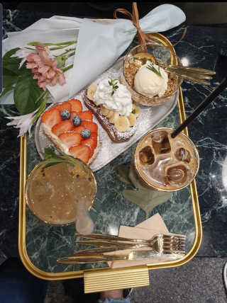 까치화방_판교점 [까지화방_판교점]오픈토스트세트+수제청음료+커피+꽃 — 4점을 준 리뷰어가 2020년 1월 올린 사용 사진