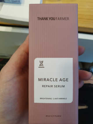 땡큐파머 미라클 에이지 리페어 세럼 — 5점을 준 리뷰어가 2019년 11월 올린 사용 사진