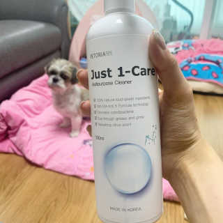[펫토리아] 뚝딱케어 강아지 고양이 다목적세정제 — 5점을 준 리뷰어가 2020년 2월 올린 사용 사진
